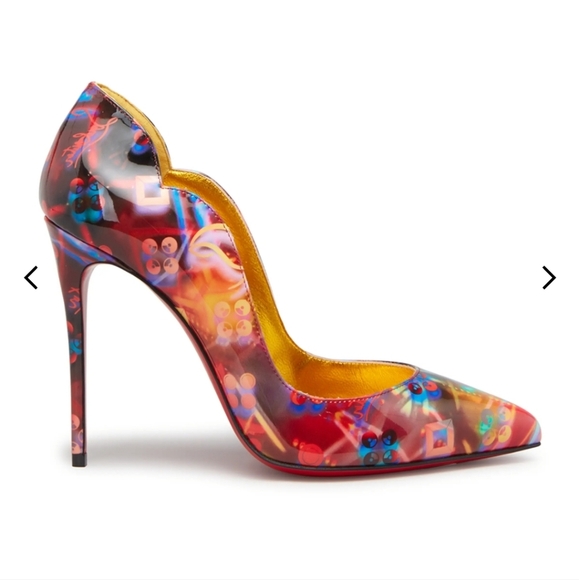 Christian Louboutin Shoes - Christian louboutin hot chick 100 multicolor heels size 36